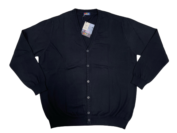 Cardigan Re del Mare Taglie Forti 2.16X Nero - Blocco94