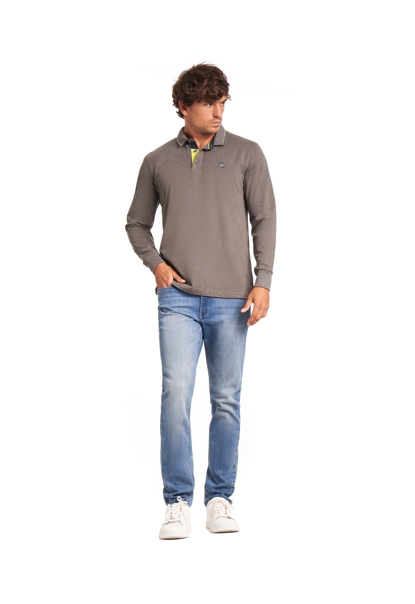 Polo Manica Lunga 31M9203 Be board Oltremare - Blocco94