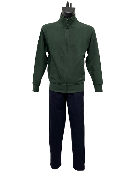 Tuta in Felpa 903036C Be Board Taglie Forti Giacca Verde Pantalone Blu - Blocco94