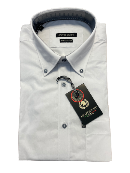 Camicia Manica Lunga Ascot Colore 01 Bianco - Blocco94