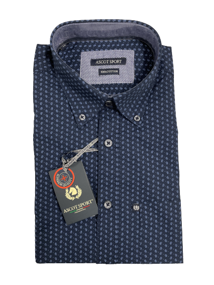 Camicia Manica Lunga Ascot Colore 03 Microfantasia - Blocco94