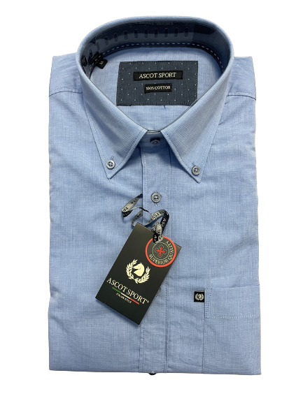 Camicia Manica Lunga Ascot Colore 04 Azzurro - Blocco94