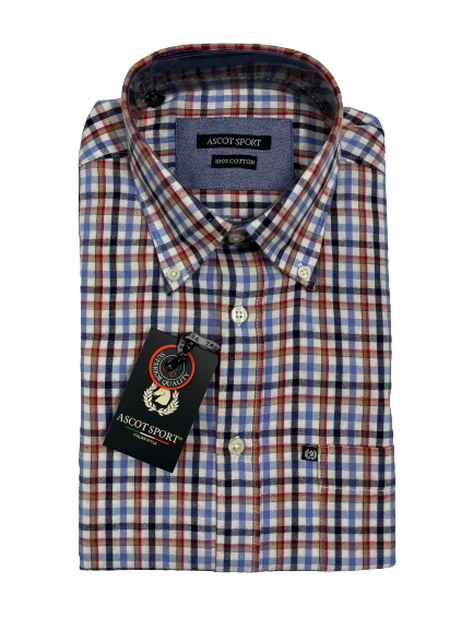 Camicia in Flanella Manica Lunga Ascot Colore 41 - Blocco94