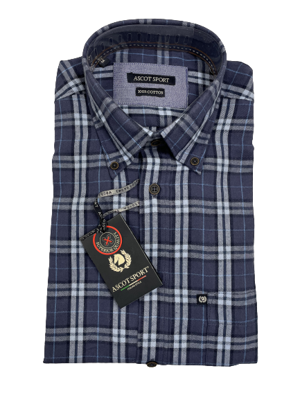 Camicia in Flanella Manica Lunga Ascot Colore 54 - Blocco94