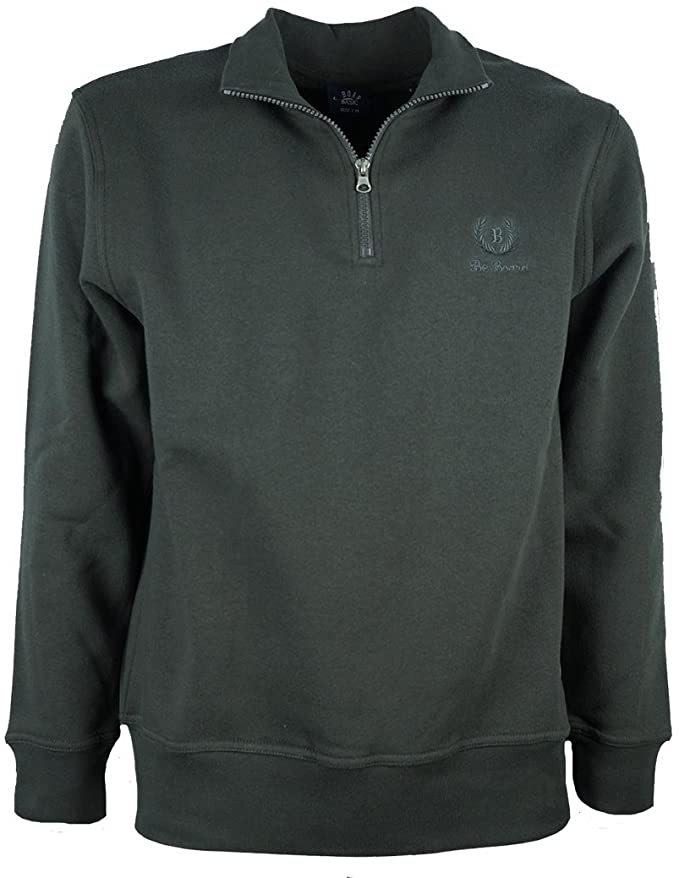 Felpa Mezza Zip 9035C Taglie Forti Be Board Grafite - Blocco94