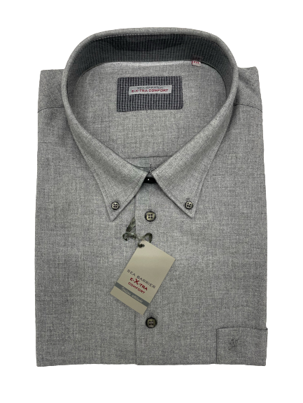 Camicia in Flanella Trasimeno Manica Lunga Sea Barrier Grigio Chiaro - Blocco94