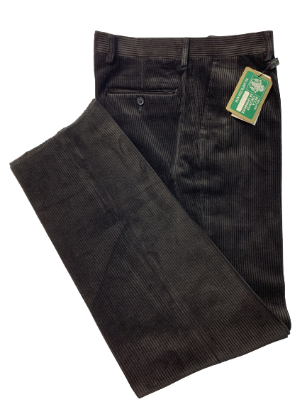 Pantalone Velluto Taglie Forti Classico con Pence Duca Visconti di Modrone Nero Imagine - Blocco94