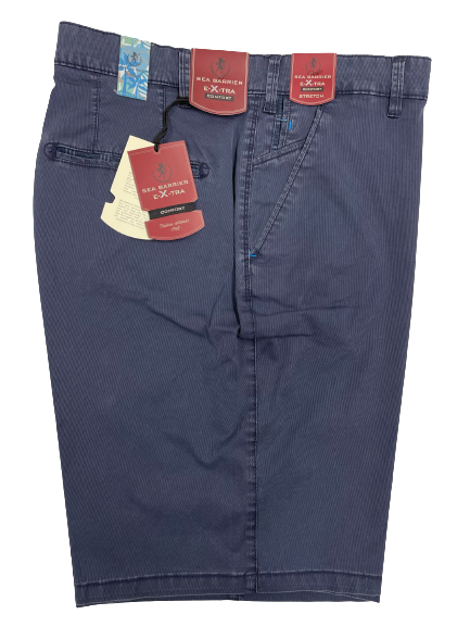 Bermuda in Cotone Elasticizzato Sarmati Conf Sea Barrier Taglie Forti Blu - Blocco94