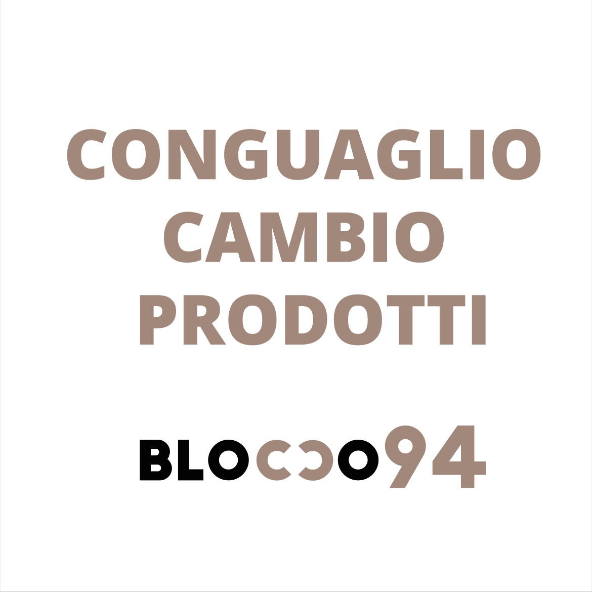 Conguaglio cambio prodotto - Blocco94