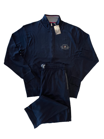 Tuta in Felpa Leggera 21T9462C Be Board Taglie Forti Giacca Blu Pantalone Blu - Blocco94