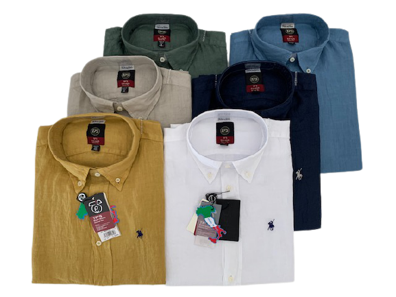 Camicia Tipo's, 100% lino, Taglie forti, Made in italy, rosso, nero