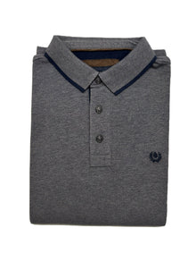 Polo Manica Lunga in Caldo Piquet Taglie Forti Ascot 13-515 02 Grigio Scuro