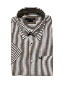 Camicia Mezza Manica in Misto Lino Ascot 15164-259 Colore 08