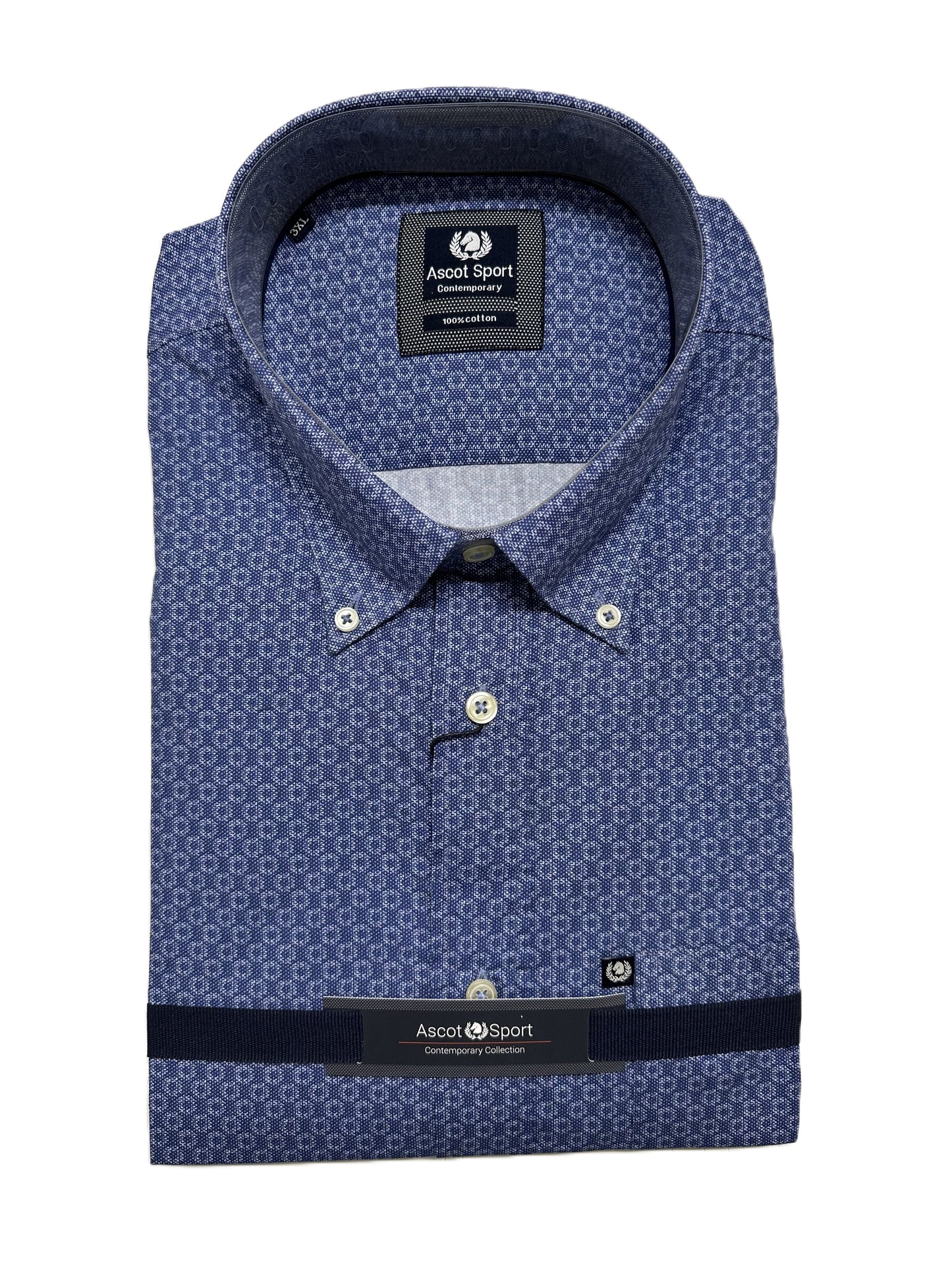 Camicia Manica Lunga Ascot Taglie Forti 15269-509 Col14