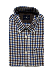 Camicia Manica Lunga Ascot Taglie Forti in Flanella 15284-509 Col06