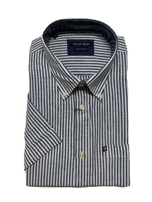 Camicia Mezza Manica Misto Lino Ascot Taglie Forti 15364-559 Col 05
