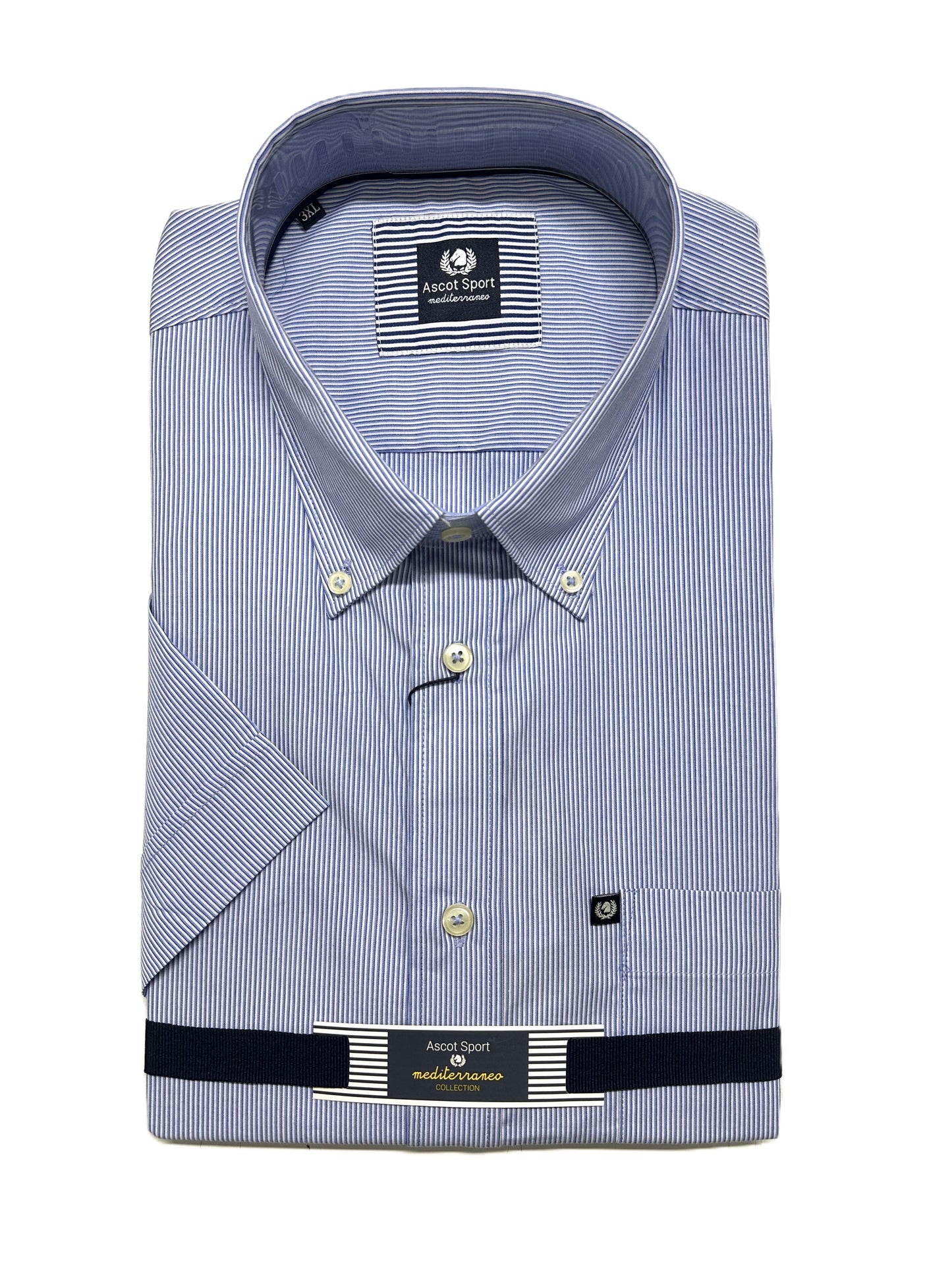Camicia Mezza Manica Ascot Taglie Forti 15373-554 Col 08