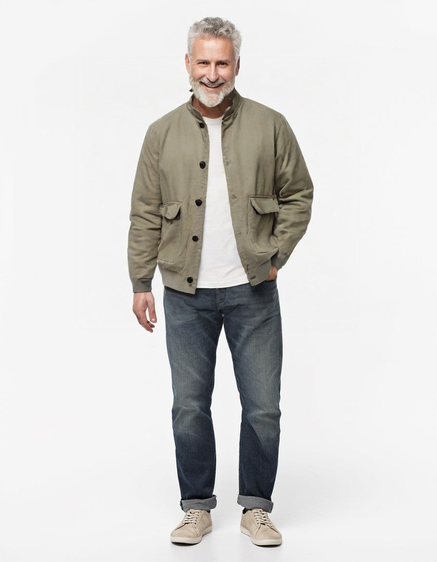 Giubbino in Cotone Misto Lino 15378-508 Ascot Taglie Forti