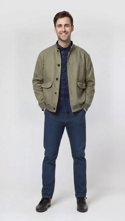 Giubbino in Cotone Misto Lino 15378-108 Ascot