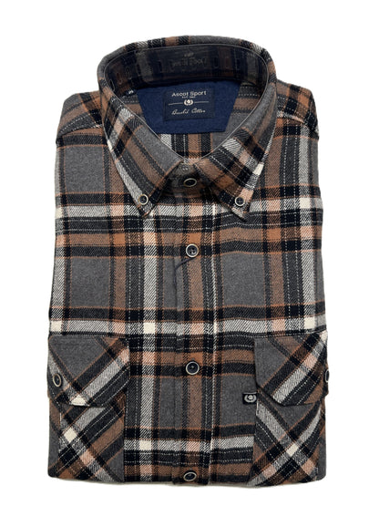 Herren Flanellhemd schwer Tipo Canadese Langarm 15828-220