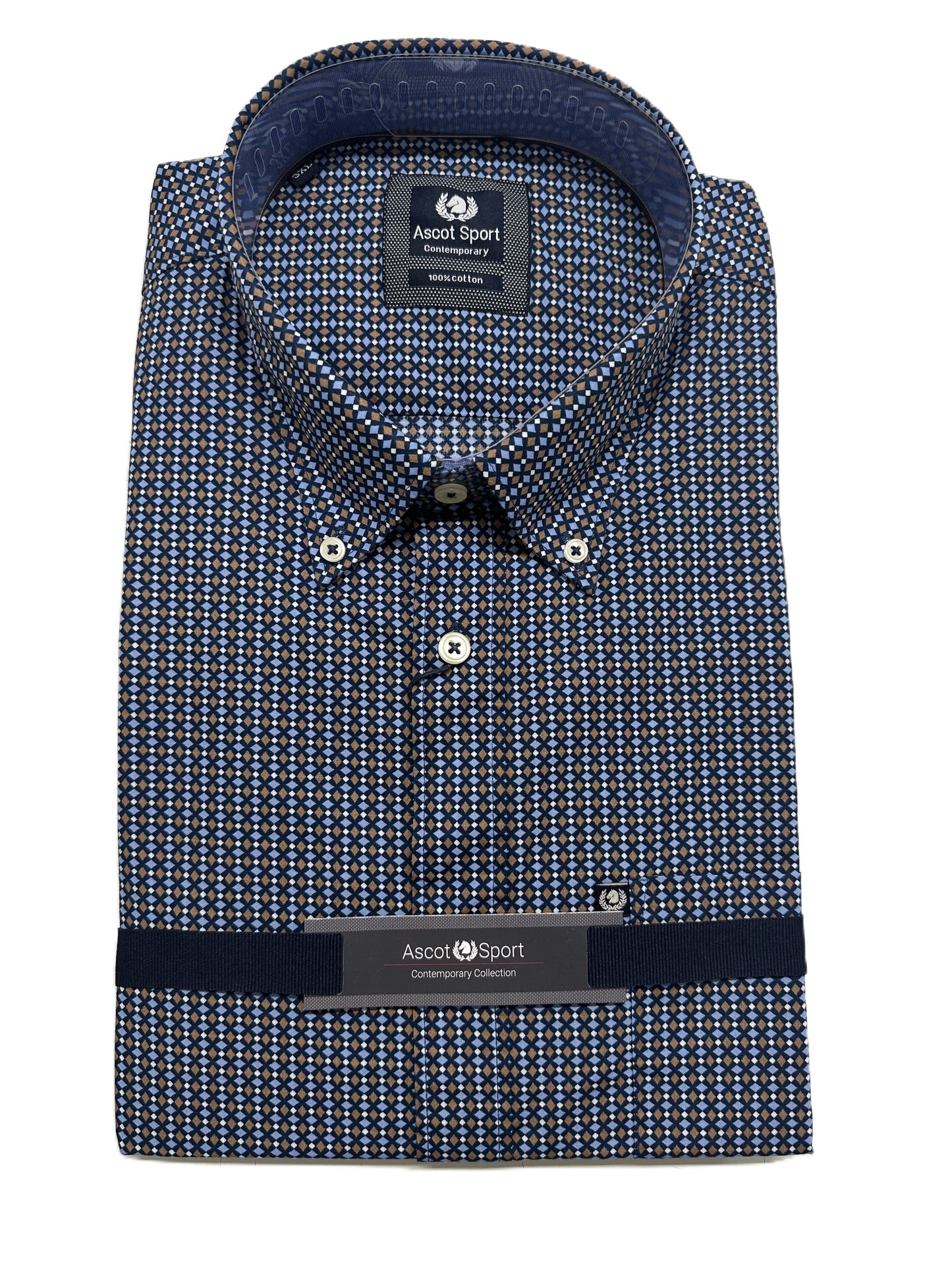 Camicia Manica Lunga Ascot Taglie Forti 15469-509 Col14