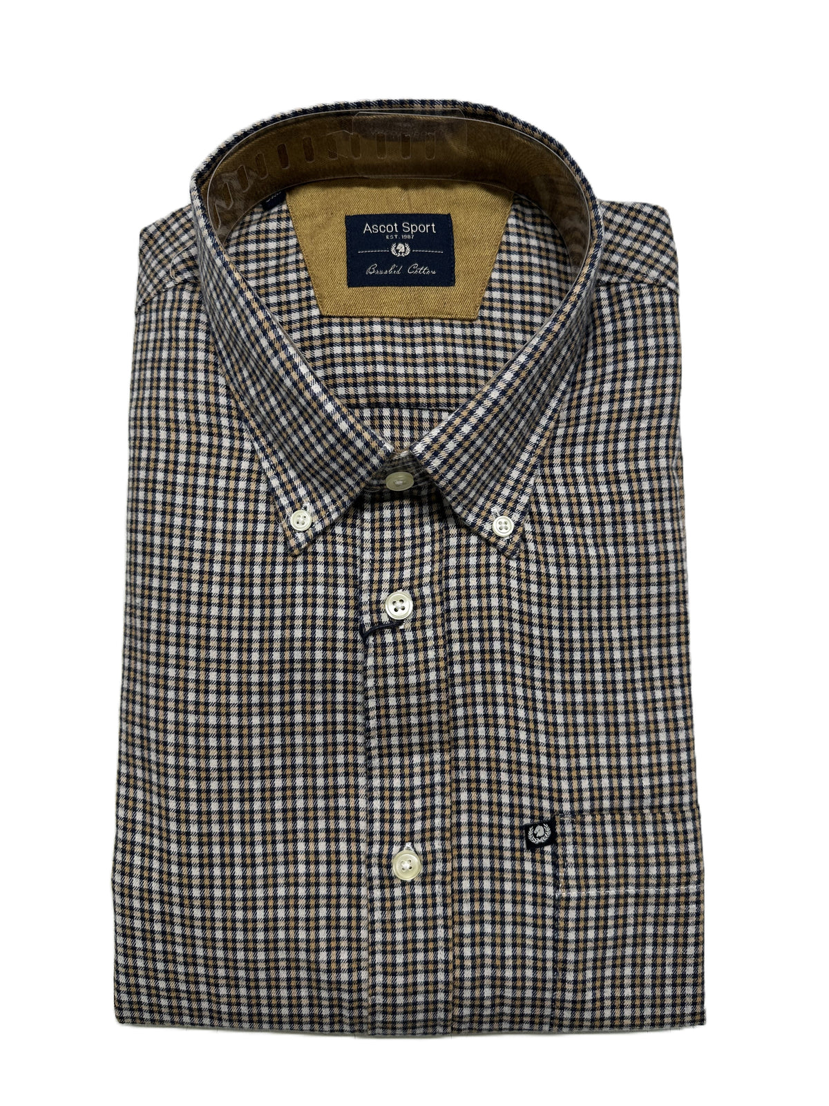 Camicia Manica Lunga Ascot Taglie Forti in Flanella 15484-509 Col07