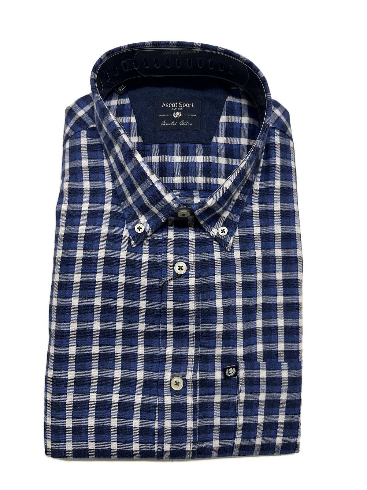 Herrenhemd Langarm Ascot Übergröße aus Flanell 15284-509 Farbe 06