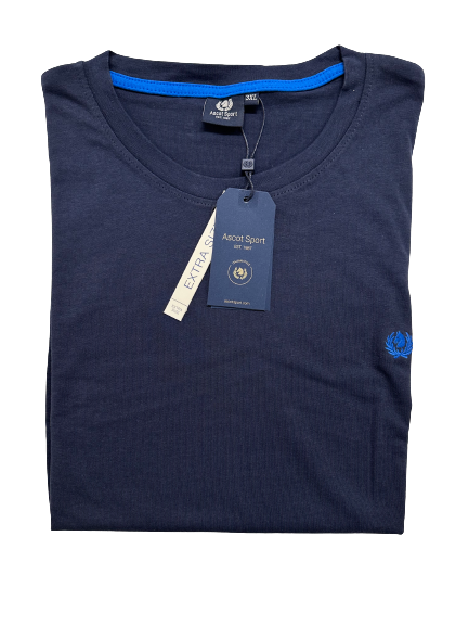 T- Shirt Girocollo Mezza Manica Taglie Forti in Cotone Ascot 15505-527