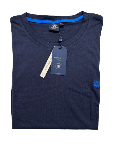 T- Shirt Girocollo Mezza Manica Taglie Forti in Cotone Ascot 15505-527 - Blocco94