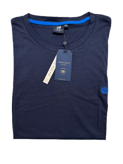T- Shirt Girocollo Mezza Manica Taglie Forti in Cotone Ascot 15505-527 - Blocco94