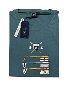 T- Shirt Girocollo Mezza Manica Taglie Forti in Cotone con Stampa Ascot 15505-528 - Blocco94