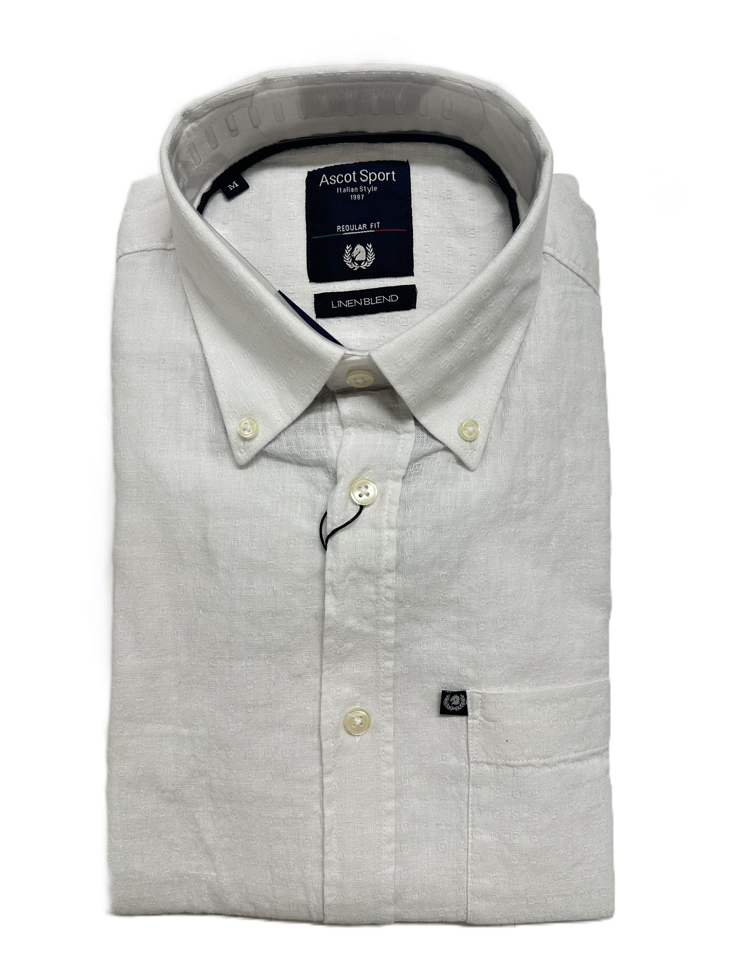 Camicia Manica Lunga in misto lino Ascot 15555-209S Col 01