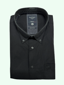 Camicia Manica Lunga Ascot Taglie Forti 92-509S Col 04 Nero