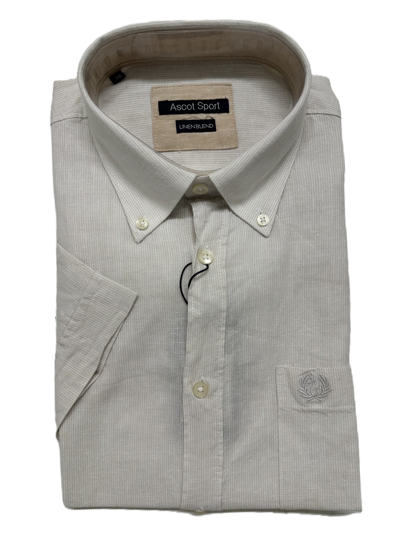 Camicia Mezza Manica in Misto Lino Ascot 15564-252S Colore 01