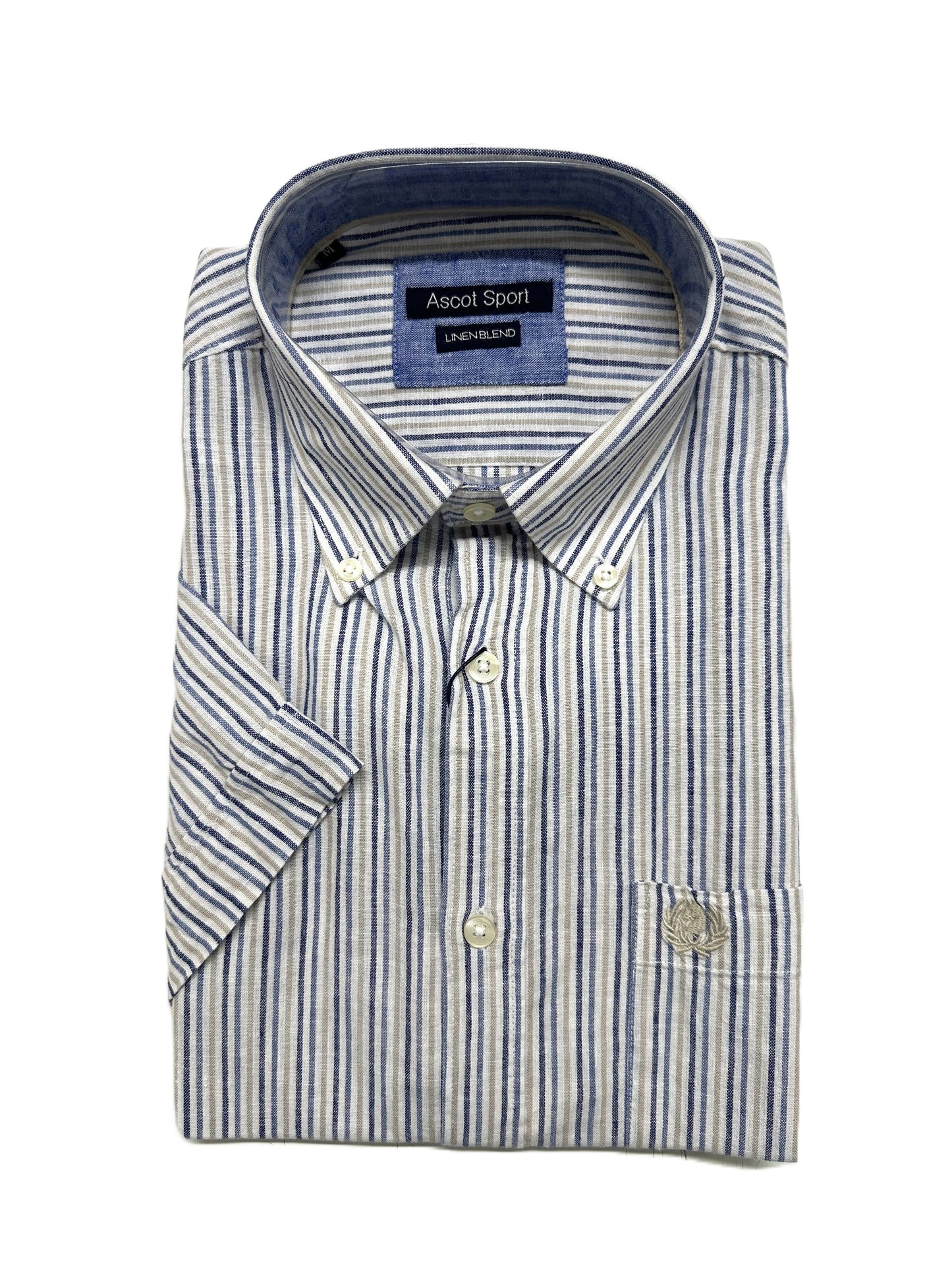 Camicia Mezza Manica in Misto Lino Ascot 15564-252S Colore 09
