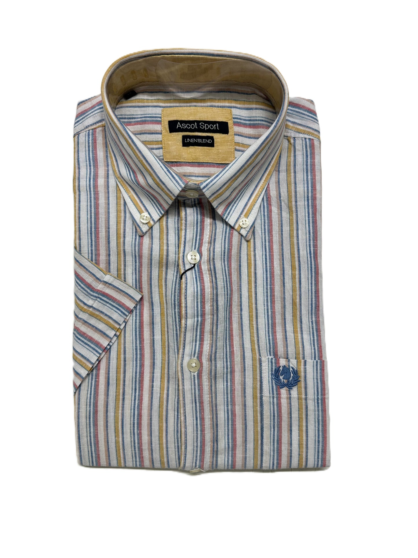 Camicia Mezza Manica in Misto Lino Ascot 15564-252S Colore 30