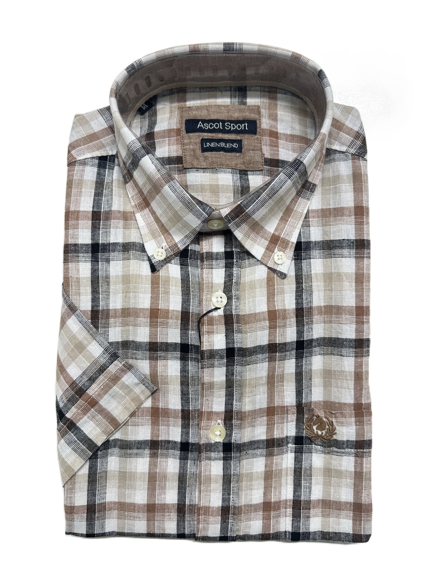Camicia Mezza Manica in Misto Lino Ascot 15564-252S Colore 46
