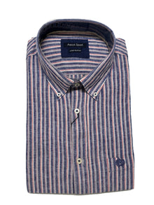 Camicia Manica Lunga in Misto Lino Ascot Taglie Forti 15564-512S col36