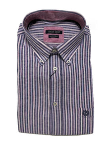 Camicia Manica Lunga in Misto Lino Ascot Taglie Forti 15564-512S col37