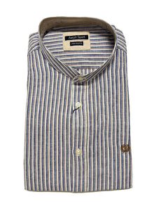 Camicia Manica Lunga Collo Coreana in Misto Lino Ascot Taglie Forti 15564-518S Col 34