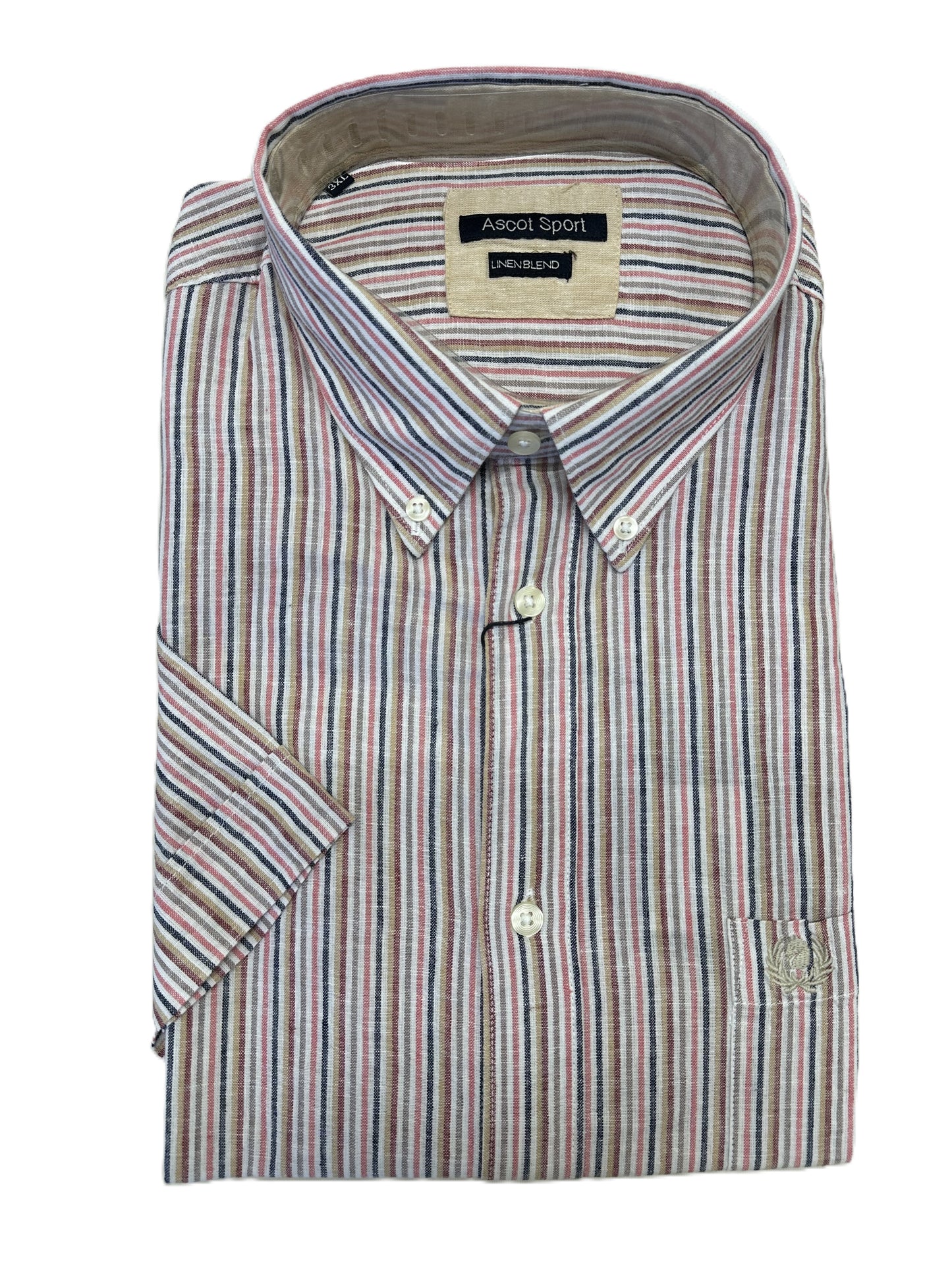 Camicia Mezza Manica in Misto Lino Ascot 15564-252S Colore 42