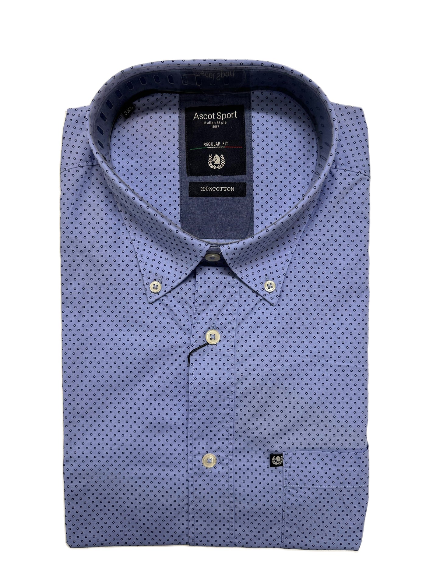 Camicia Mezza Manica Ascot Taglie Forti 15569-559S Col20