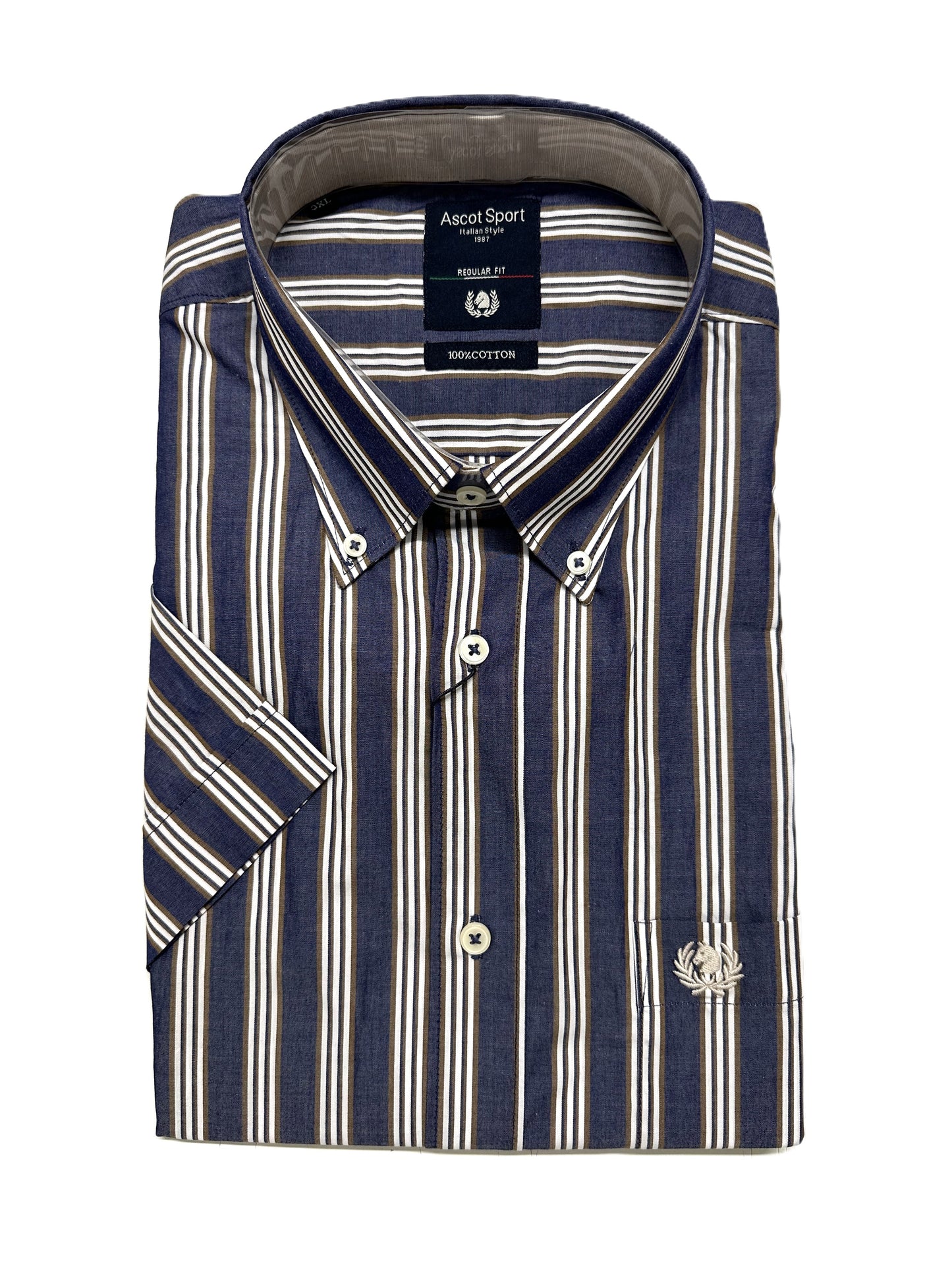 Camicia Mezza Manica Ascot Taglie Forti 15573-552S Col66