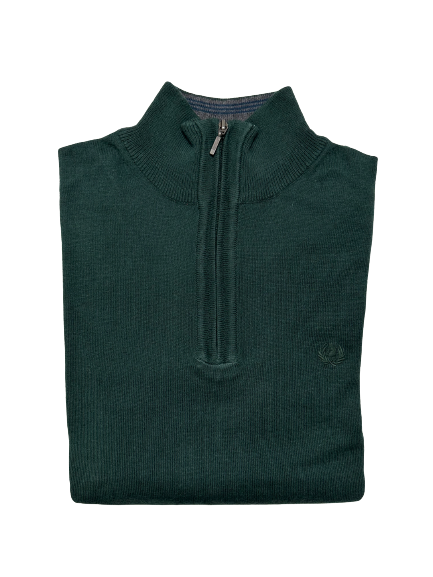 Maglia Manica Lunga Mezza Zip in Caldo Cotone Ascot 15638-612 - Blocco94