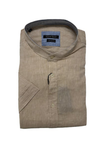Camicia Mezza Manica Collo Coreana Ascot Taglie Forti 15762-558 Col02