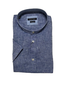 Camicia Mezza Manica Collo Coreana Ascot Taglie Forti 15762-558 Col 06