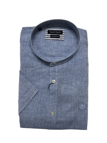 Camicia Mezza Manica Collo Coreana Ascot Taglie Forti 15762-558 Col07