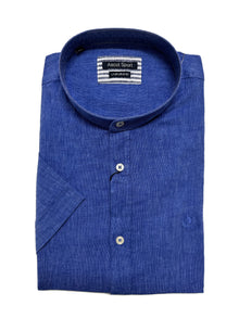 Camicia Mezza Manica Collo Coreana Ascot Taglie Forti 15762-558 Col 65