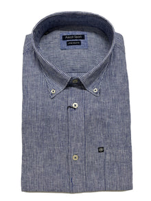 Camicia Manica Lunga in Misto Lino Ascot Taglie Forti 15764-509S col18