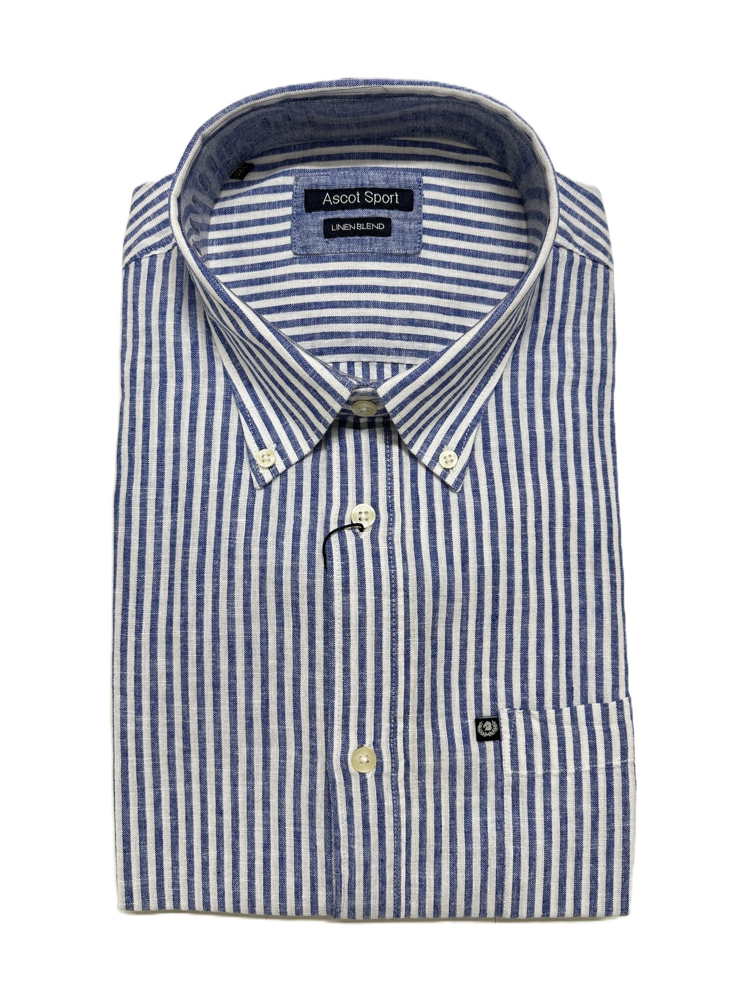 Camicia Manica Lunga in Misto Lino Ascot Taglie Forti 15764-509S col19
